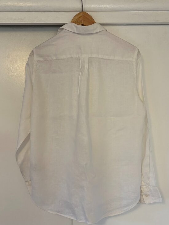 100% linen white button-down Uniqlo Perfect condition - Picture 3 of 5